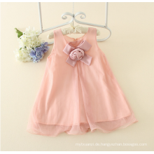 Appliqued Mädchen ein Stück Kleid Baby Mädchen Charming $ 5 rosa Sommer Baumwolle Sleeveless Floral Casual Mädchen Kleid Baby On-sale